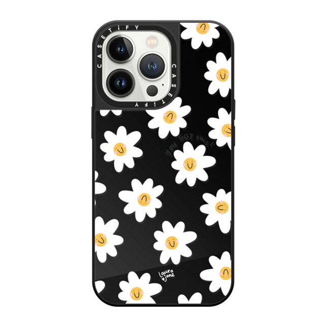 Laura Jane Illustrations x CASETiFY iPhone 13 Pro Case Floral,Rainbow Black on Black ミラーケース MagSafe対応 Daisies by Laura Jane Illustrations Mother's Day Laura Jane Illustrations x CASETiFY iPhone 13 Pro Case Floral,Rainbow Black on Black ミラーケース MagSafe対応 Daisies by Laura Jane Illustrations Mother's Day