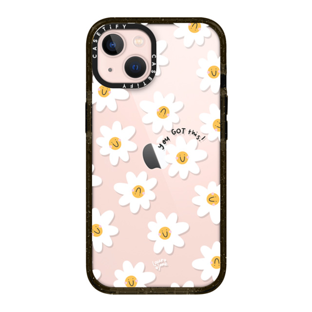 Laura Jane Illustrations x CASETiFY iPhone 13 ケース ブラック インパクトケース Daisies by Laura Jane Illustrations