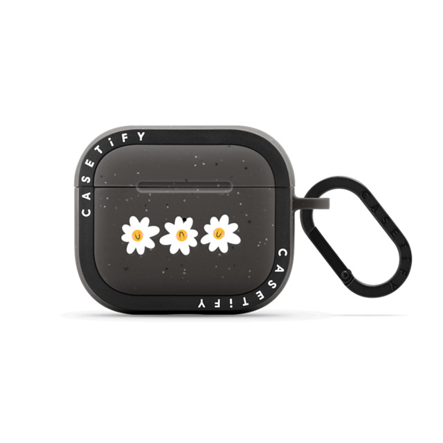 Laura Jane Illustrations x CASETiFY AirPods（第3世代） Matte Charcoal バウンス ケース Daisies by Laura Jane Illustrations