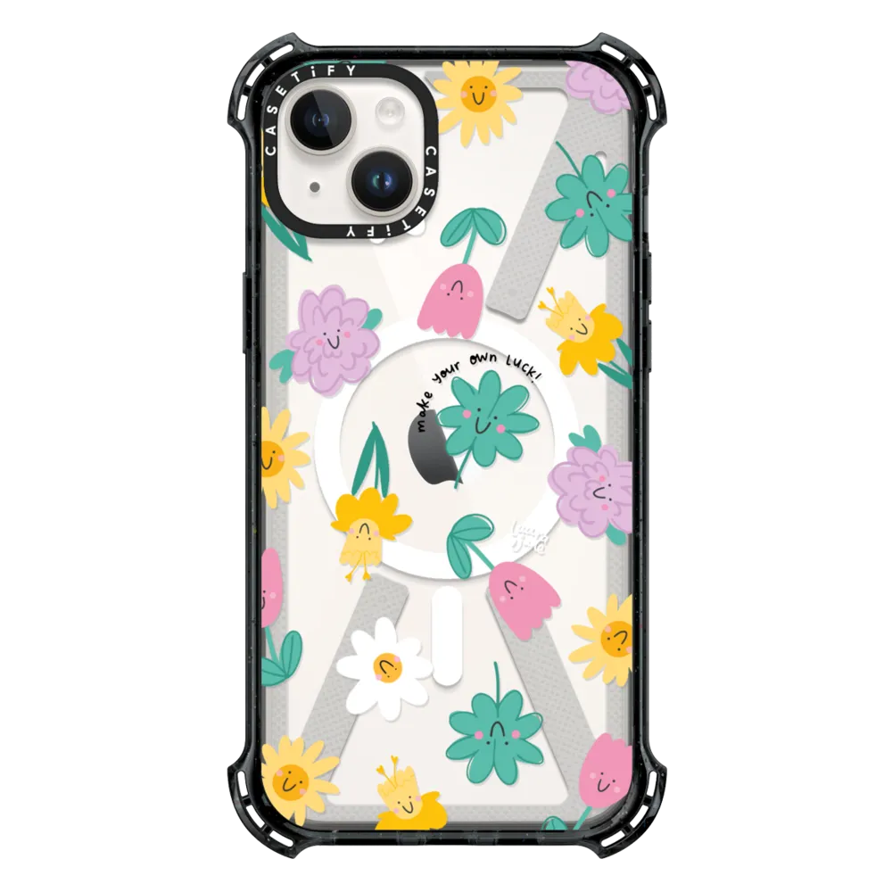 Impact Ring Stand iPhone 16 Pro Max Case MagSafe Compatible - Happy Garden by Laura Jane Illustrations