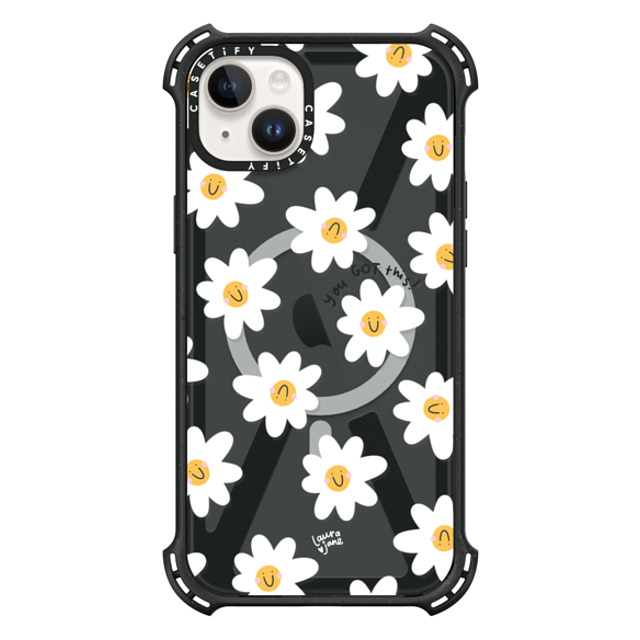 Laura Jane Illustrations x CASETiFY iPhone 14 Plus Case Floral,Rainbow Triple Black バウンスケース Daisies by Laura Jane Illustrations Mother's Day Laura Jane Illustrations x CASETiFY iPhone 14 Plus Case Floral,Rainbow Triple Black バウンスケース Daisies by Laura Jane Illustrations Mother's Day