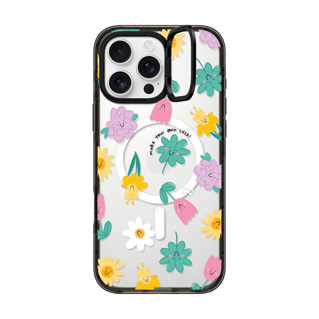 Laura Jane Illustrations x CASETiFY iPhone 16 Pro Max ケース Floral,Rainbow ブラック インパクトリングスタンドケース MagSafe対応 Happy Garden by Laura Jane Illustrations Father's Day Laura Jane Illustrations x CASETiFY iPhone 16 Pro Max ケース Floral,Rainbow ブラック インパクトリングスタンドケース MagSafe対応 Happy Garden by Laura Jane Illustrations Father's Day