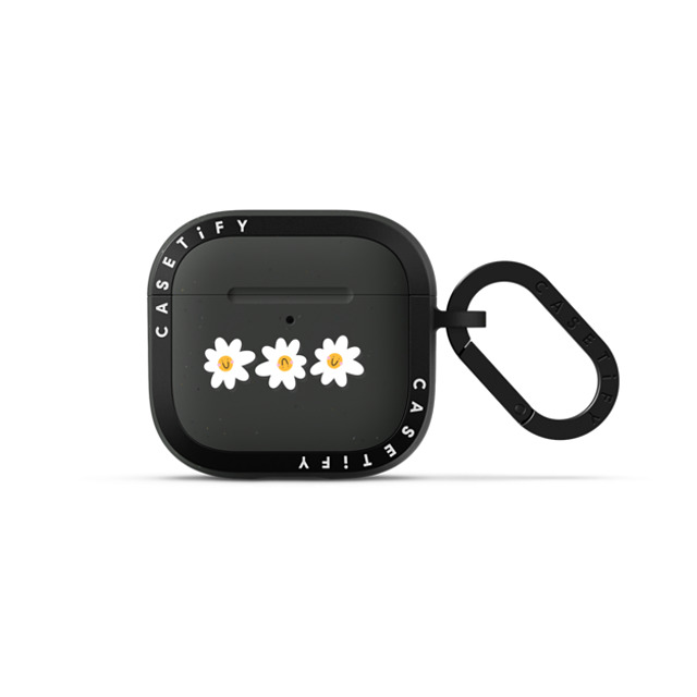 Laura Jane Illustrations x CASETiFY AirPods 4 チャコール バウンス ケース Daisies by Laura Jane Illustrations