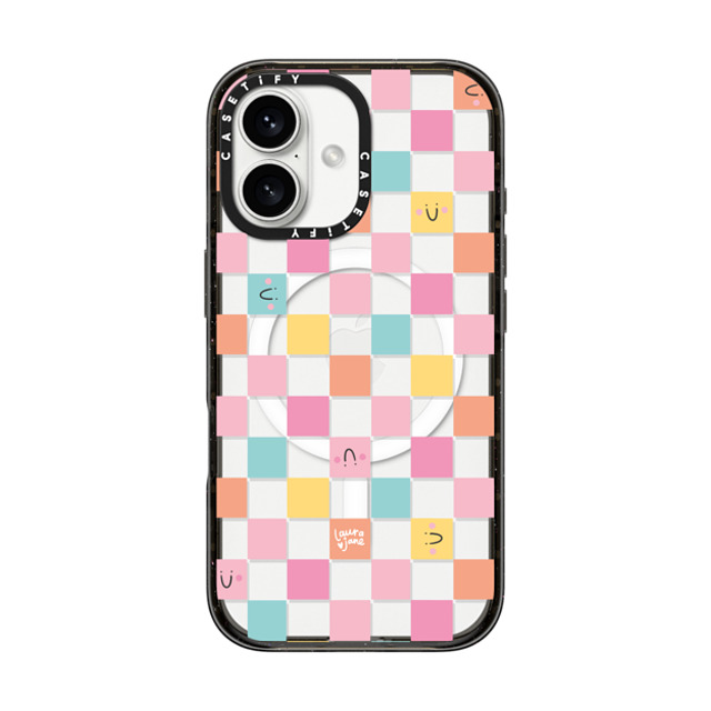 Laura Jane Illustrations x CASETiFY iPhone 16 Case Floral,Rainbow Black Impact Case MagSafe Compatible Cute Checkered by Laura Jane Illustrations Father's Day Laura Jane Illustrations x CASETiFY iPhone 16 Case Floral,Rainbow Black Impact Case MagSafe Compatible Cute Checkered by Laura Jane Illustrations Father's Day