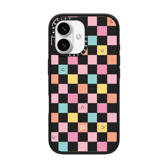 Laura Jane Illustrations x CASETiFY iPhone 16 Case Floral,Rainbow Matte Black Impact Case MagSafe Compatible Cute Checkered by Laura Jane Illustrations Father's Day Laura Jane Illustrations x CASETiFY iPhone 16 Case Floral,Rainbow Matte Black Impact Case MagSafe Compatible Cute Checkered by Laura Jane Illustrations Father's Day