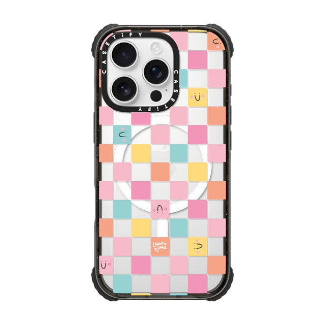 Laura Jane Illustrations x CASETiFY iPhone 16 Pro ケース Floral,Rainbow ブラック ウルトラ インパクトケース MagSafe 対応 Cute Checkered by Laura Jane Illustrations Father's Day Laura Jane Illustrations x CASETiFY iPhone 16 Pro ケース Floral,Rainbow ブラック ウルトラ インパクトケース MagSafe 対応 Cute Checkered by Laura Jane Illustrations Father's Day