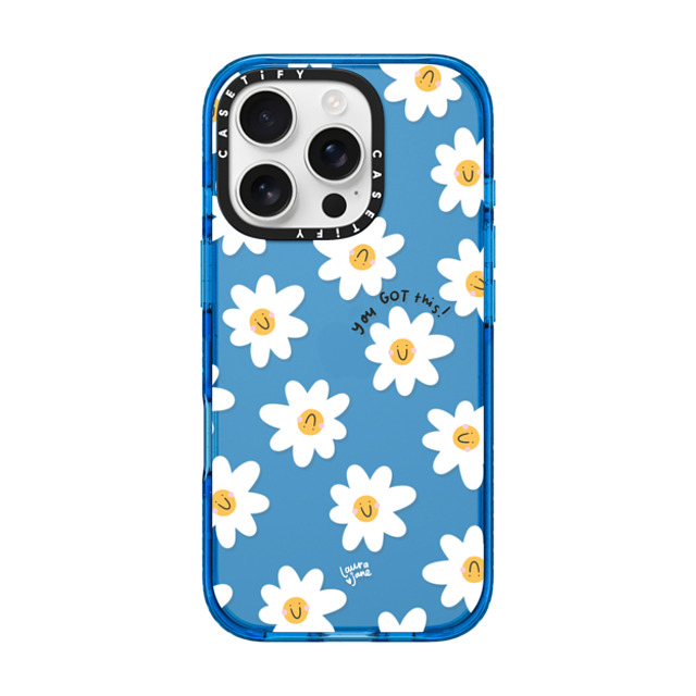 Laura Jane Illustrations x CASETiFY iPhone 16 Pro Case スカイブルー Impact Case Daisies by Laura Jane Illustrations Laura Jane Illustrations x CASETiFY iPhone 16 Pro Case スカイブルー Impact Case Daisies by Laura Jane Illustrations
