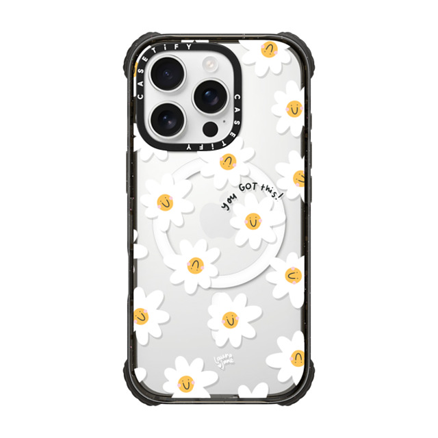 Laura Jane Illustrations x CASETiFY iPhone 16 Pro ケース Floral,Rainbow ブラック ウルトラ インパクトケース MagSafe 対応 Daisies by Laura Jane Illustrations Father's Day Laura Jane Illustrations x CASETiFY iPhone 16 Pro ケース Floral,Rainbow ブラック ウルトラ インパクトケース MagSafe 対応 Daisies by Laura Jane Illustrations Father's Day