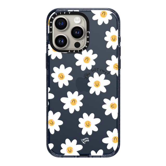 Laura Jane Illustrations x CASETiFY iPhone 15 Pro Max Case Classic Blue Impact Case Daisies by Laura Jane Illustrations Laura Jane Illustrations x CASETiFY iPhone 15 Pro Max Case Classic Blue Impact Case Daisies by Laura Jane Illustrations