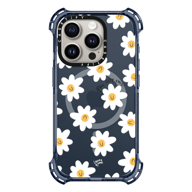 Laura Jane Illustrations x CASETiFY iPhone 15 Pro Case Floral,Rainbow Classic Blue バウンスケース Daisies by Laura Jane Illustrations Mother's Day Laura Jane Illustrations x CASETiFY iPhone 15 Pro Case Floral,Rainbow Classic Blue バウンスケース Daisies by Laura Jane Illustrations Mother's Day