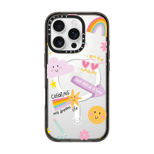 Laura Jane Illustrations x CASETiFY iPhone 16 Pro ケース Floral,Heart ブラック インパクトケース MagSafe対応 Dreamer by Laura Jane Illustrations Back to School Laura Jane Illustrations x CASETiFY iPhone 16 Pro ケース Floral,Heart ブラック インパクトケース MagSafe対応 Dreamer by Laura Jane Illustrations Back to School