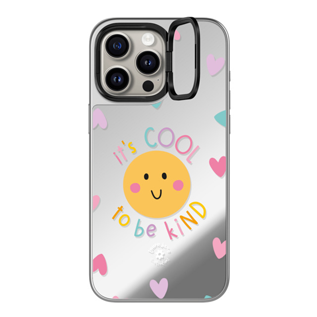 Laura Jane Illustrations x CASETiFY iPhone 15 Pro Max Case Floral,Heart シルバー (シルバーバンパー) ミラー リングスタンドケース MagSafe対応 Kind is Cool by Laura Jane Illustrations Back to School Laura Jane Illustrations x CASETiFY iPhone 15 Pro Max Case Floral,Heart シルバー (シルバーバンパー) ミラー リングスタンドケース MagSafe対応 Kind is Cool by Laura Jane Illustrations Back to School