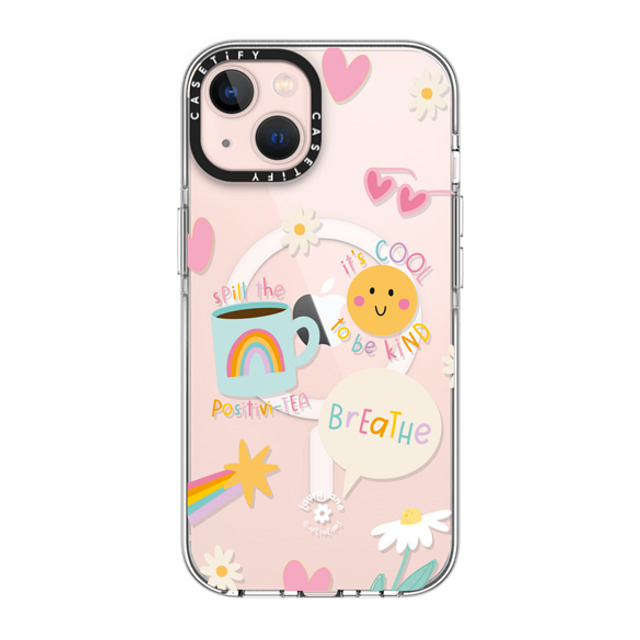 Laura Jane Illustrations x CASETiFY iPhone 13 ケース クリア クリア ケース MagSafe対応 Breathe by Laura Jane Illustrations