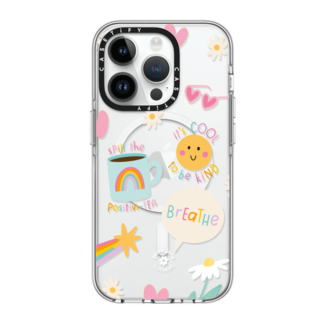 Laura Jane Illustrations x CASETiFY iPhone 14 Pro ケース クリア クリア ケース MagSafe対応 Breathe by Laura Jane Illustrations