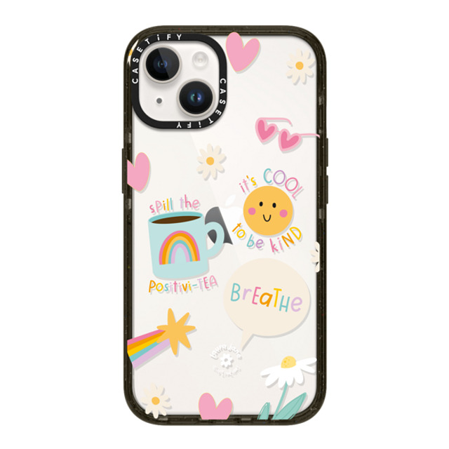 Laura Jane Illustrations x CASETiFY iPhone 14 ケース ブラック インパクトケース Breathe by Laura Jane Illustrations