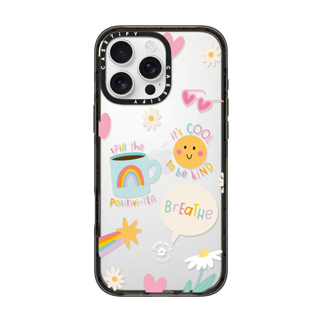 Laura Jane Illustrations x CASETiFY iPhone 16 Pro Max ケース ブラック インパクトケース Breathe by Laura Jane Illustrations