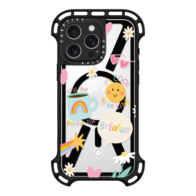 Laura Jane Illustrations x CASETiFY iPhone 16 Pro Max ケース ブラック ウルトラ バウンスケース MagSafe対応 Breathe by Laura Jane Illustrations