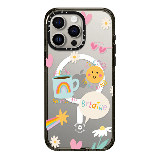 Laura Jane Illustrations x CASETiFY iPhone 15 Pro Max ケース ブラック インパクトケース MagSafe対応 Breathe by Laura Jane Illustrations