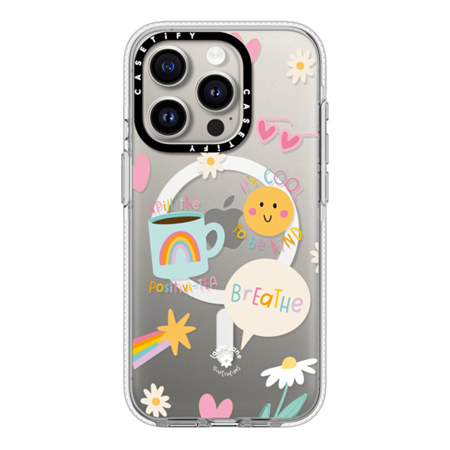 Laura Jane Illustrations x CASETiFY iPhone 15 Pro ケース クリア クリア ケース MagSafe対応 Breathe by Laura Jane Illustrations