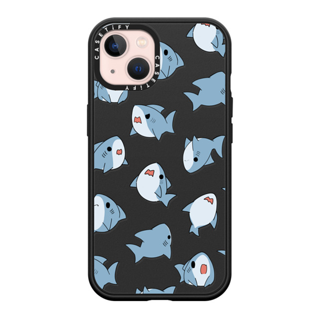 Leonarudo x CASETiFY iPhone 13 ケース マットブラック インパクトケース MagSafe対応 Normal Leonarudo pattern