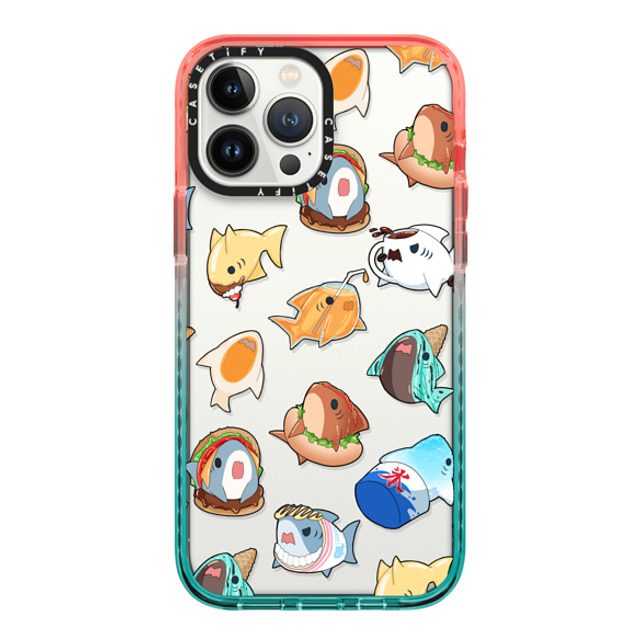 Leonarudo x CASETiFY iPhone 13 Pro Max ケース Pink/Blue インパクトケース Food Leonarudo pattern