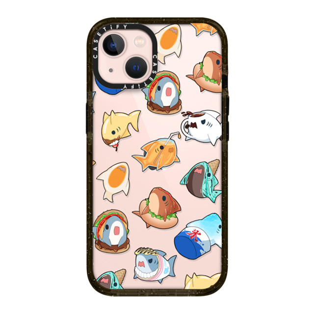 Leonarudo x CASETiFY iPhone 13 ケース ブラック インパクトケース Food Leonarudo pattern