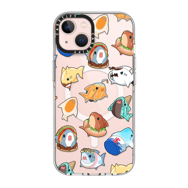 Leonarudo x CASETiFY iPhone 13 ケース クリア クリア ケース MagSafe対応 Food Leonarudo pattern