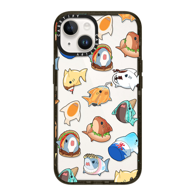 Leonarudo x CASETiFY iPhone 14 ケース ブラック インパクトケース Food Leonarudo pattern