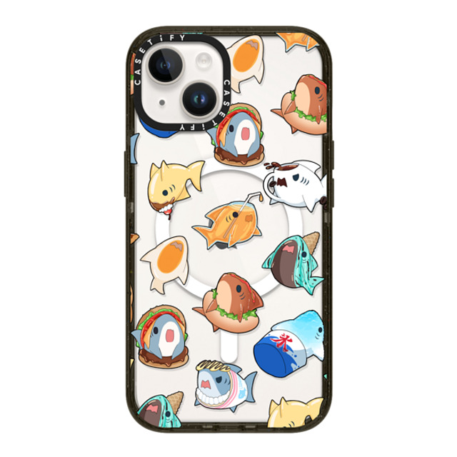 Leonarudo x CASETiFY iPhone 14 ケース ブラック インパクトケース MagSafe対応 Food Leonarudo pattern