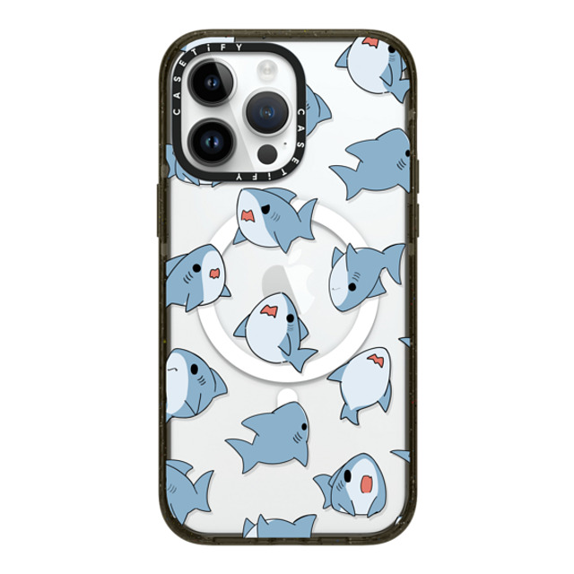 Leonarudo x CASETiFY iPhone 14 Pro Max ケース ブラック インパクトケース MagSafe対応 Normal Leonarudo pattern