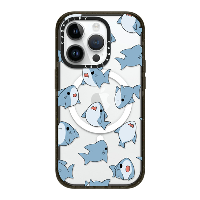 Leonarudo x CASETiFY iPhone 14 Pro ケース ブラック インパクトケース MagSafe対応 Normal Leonarudo pattern