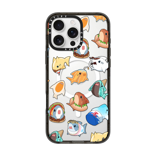 Leonarudo x CASETiFY iPhone 16 Pro Max ケース ブラック インパクトケース MagSafe対応 Food Leonarudo pattern