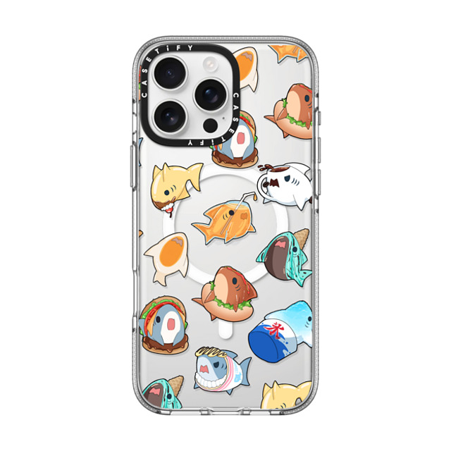 Leonarudo x CASETiFY iPhone 16 Pro Max ケース クリア クリア ケース MagSafe対応 Food Leonarudo pattern