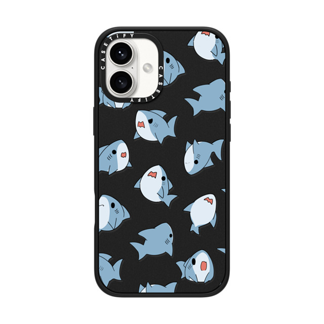 Leonarudo x CASETiFY iPhone 16 Plus ケース マットブラック インパクトケース MagSafe対応 Normal Leonarudo pattern