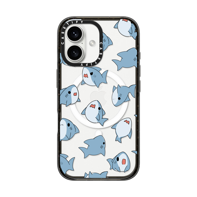 Leonarudo x CASETiFY iPhone 16 ケース ブラック インパクトケース MagSafe対応 Normal Leonarudo pattern