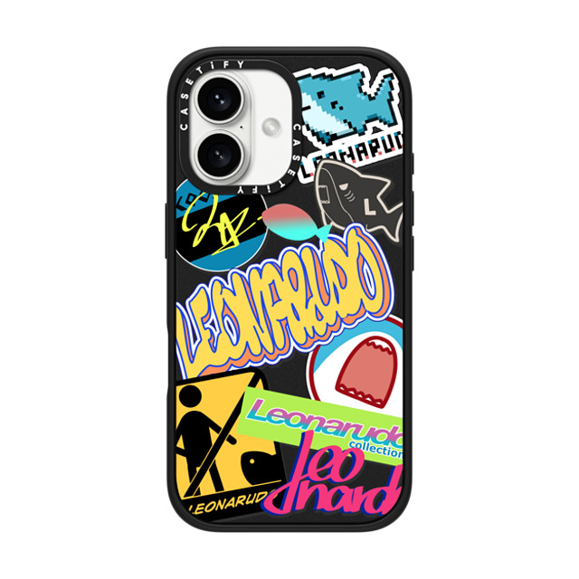 Leonarudo x CASETiFY iPhone 16 Case Cartoon,Street Art Matte Black Impact Case MagSafe Compatible street Leonarudo Father's Day Leonarudo x CASETiFY iPhone 16 Case Cartoon,Street Art Matte Black Impact Case MagSafe Compatible street Leonarudo Father's Day