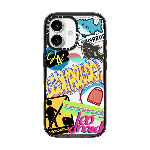 Leonarudo x CASETiFY iPhone 16 ケース Cartoon,Street Art ブラック インパクトケース street Leonarudo Father's Day Leonarudo x CASETiFY iPhone 16 ケース Cartoon,Street Art ブラック インパクトケース street Leonarudo Father's Day