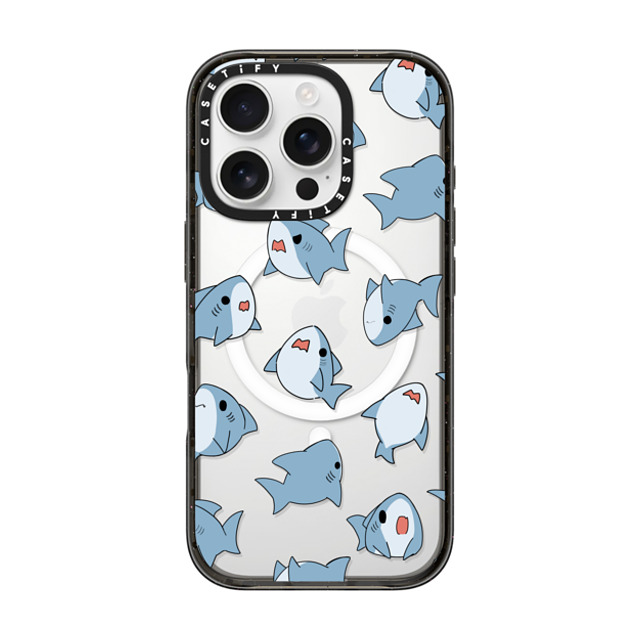 Leonarudo x CASETiFY iPhone 16 Pro ケース ブラック インパクトケース MagSafe対応 Normal Leonarudo pattern