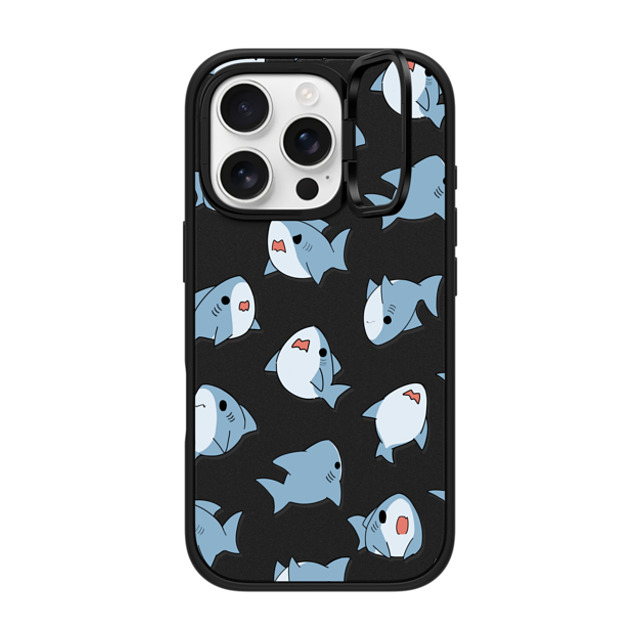 Leonarudo x CASETiFY iPhone 16 Pro ケース マットブラック インパクトリングスタンドケース MagSafe対応 Normal Leonarudo pattern