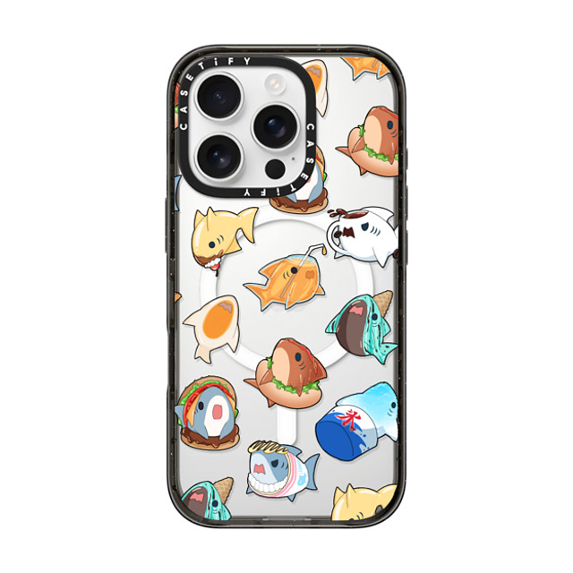 Leonarudo x CASETiFY iPhone 16 Pro ケース ブラック インパクトケース MagSafe対応 Food Leonarudo pattern