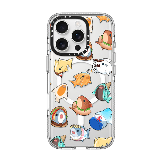 Leonarudo x CASETiFY iPhone 16 Pro ケース クリア クリア ケース MagSafe対応 Food Leonarudo pattern