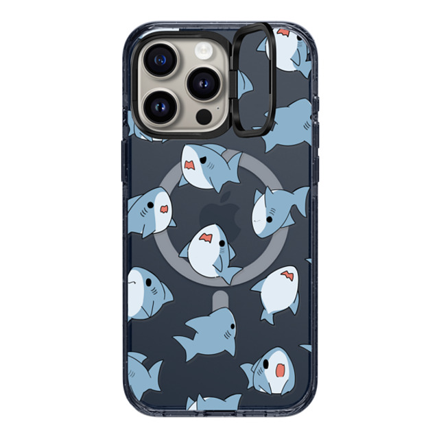 Leonarudo x CASETiFY iPhone 15 Pro Max ケース Classic Blue インパクトリングスタンドケース MagSafe対応 Normal Leonarudo pattern