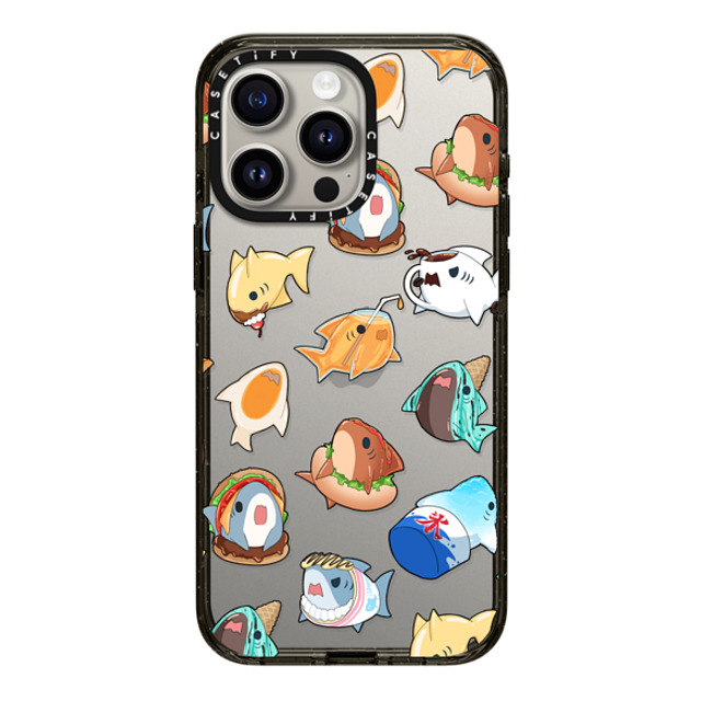 Leonarudo x CASETiFY iPhone 15 Pro Max ケース ブラック インパクトケース Food Leonarudo pattern