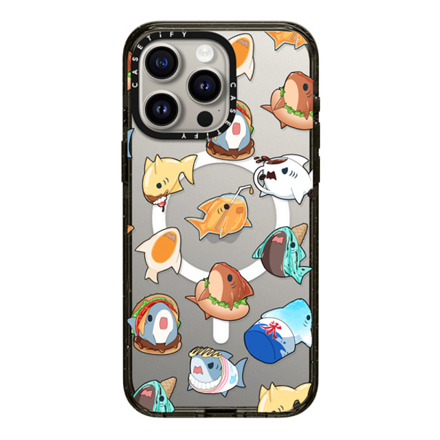 Leonarudo x CASETiFY iPhone 15 Pro Max ケース ブラック インパクトケース MagSafe対応 Food Leonarudo pattern