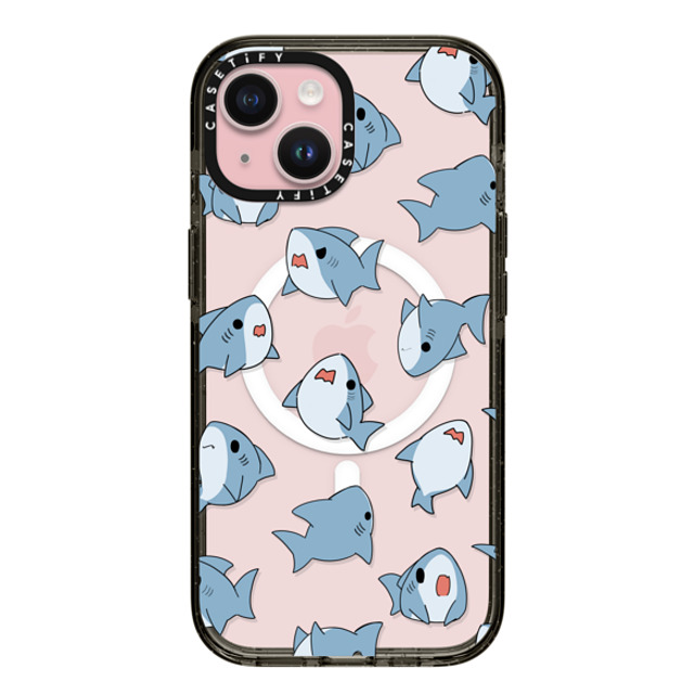 Leonarudo x CASETiFY iPhone 15 ケース ブラック インパクトケース MagSafe対応 Normal Leonarudo pattern