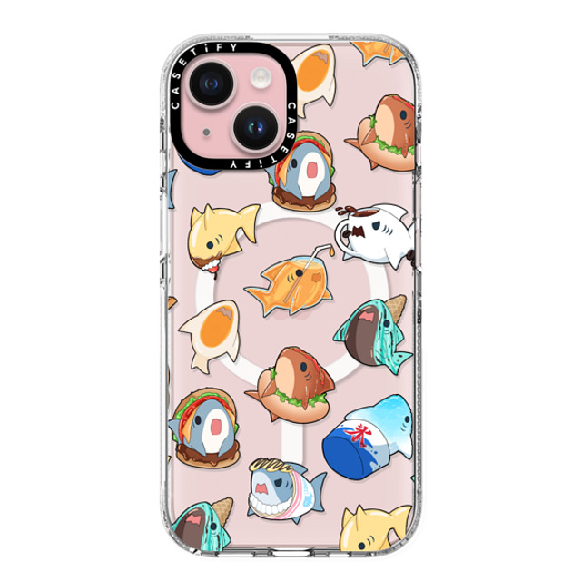 Leonarudo x CASETiFY iPhone 15 ケース クリア クリア ケース MagSafe対応 Food Leonarudo pattern