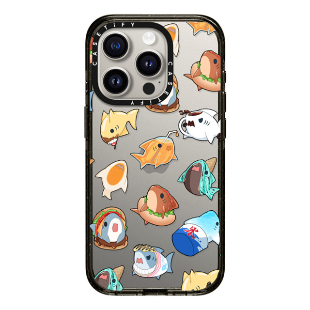 Leonarudo x CASETiFY iPhone 15 Pro ケース ブラック インパクトケース Food Leonarudo pattern