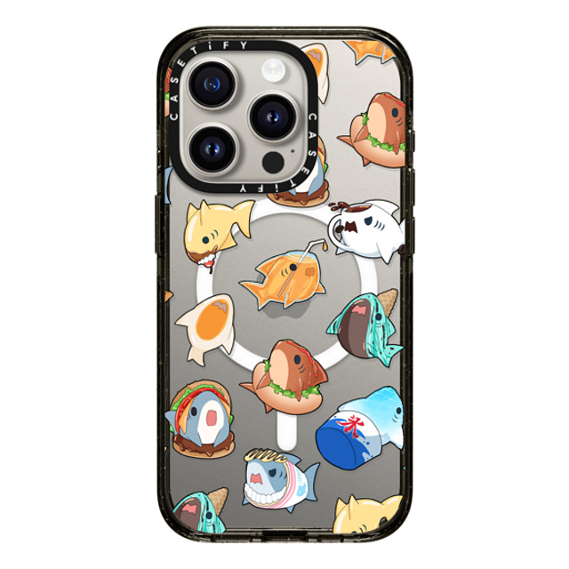 Leonarudo x CASETiFY iPhone 15 Pro ケース ブラック インパクトケース MagSafe対応 Food Leonarudo pattern