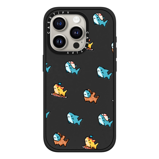 Leonarudo x CASETiFY iPhone 15 Pro ケース Cartoon マットブラック インパクトケース MagSafe対応 pixel Leonarudo Back to School Leonarudo x CASETiFY iPhone 15 Pro ケース Cartoon マットブラック インパクトケース MagSafe対応 pixel Leonarudo Back to School