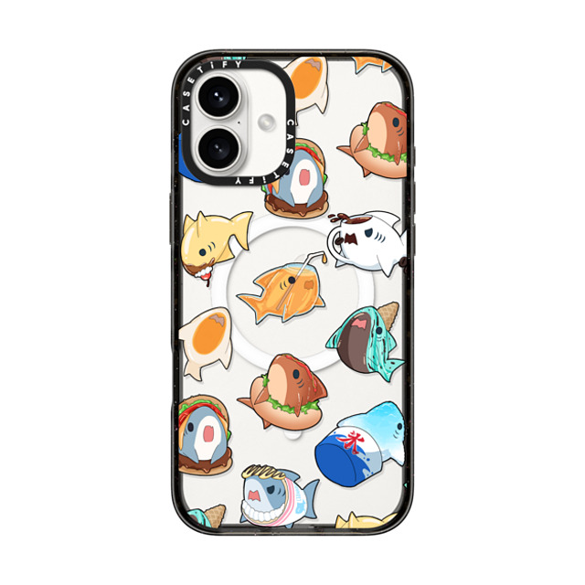 Leonarudo x CASETiFY iPhone 16 Plus ケース Cartoon ブラック インパクトケース MagSafe対応 Food Leonarudo pattern Back to School Leonarudo x CASETiFY iPhone 16 Plus ケース Cartoon ブラック インパクトケース MagSafe対応 Food Leonarudo pattern Back to School